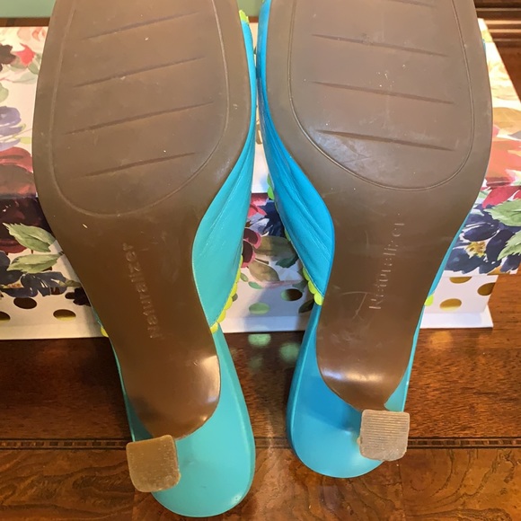 Naturalizer Teal and Green Slides, Size 8-1/2 M - Picture 5 of 8
